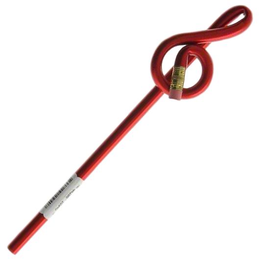 Bentcil: Treble Clef Pencil (Red)